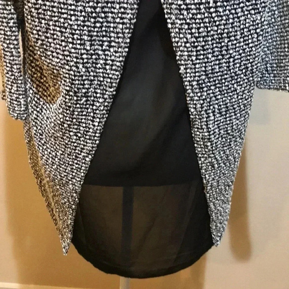 Shannon Ford New York Mixed Fabric Blouse w/3/4 Sleeves & Chiffon Underneath-L - Picture 9 of 9